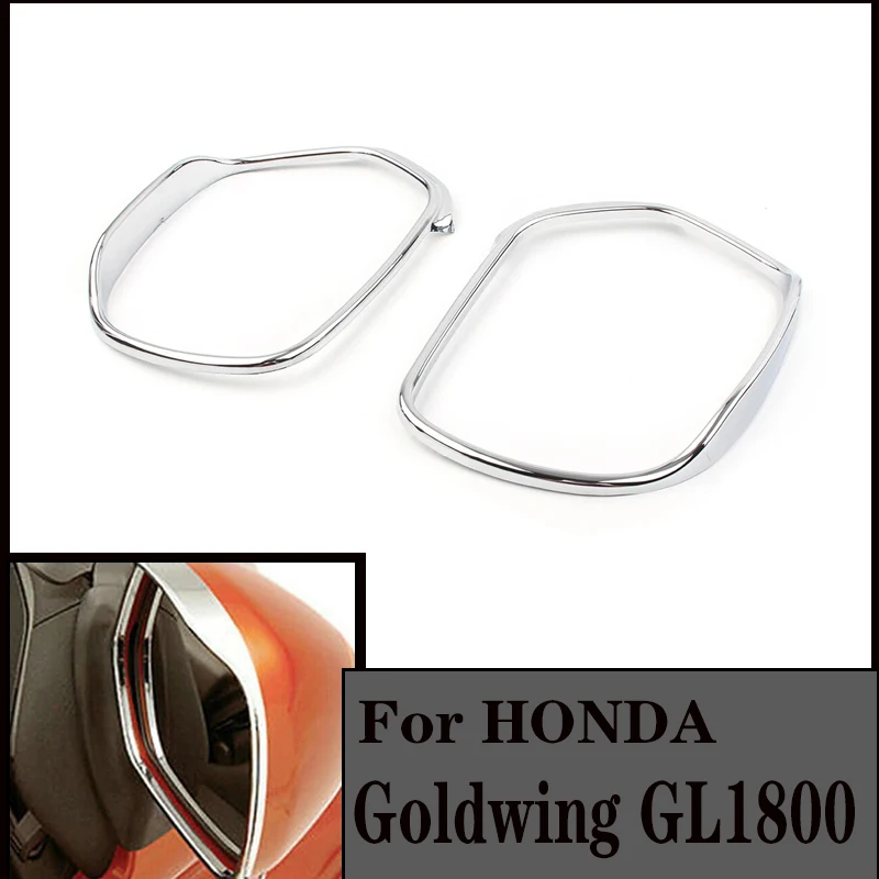 

1Pair Gold Wing GL 1800 ABS Motorcycle Rearview Side Mirrors Trim Decoration For Honda Goldwing GL1800 2001-2011