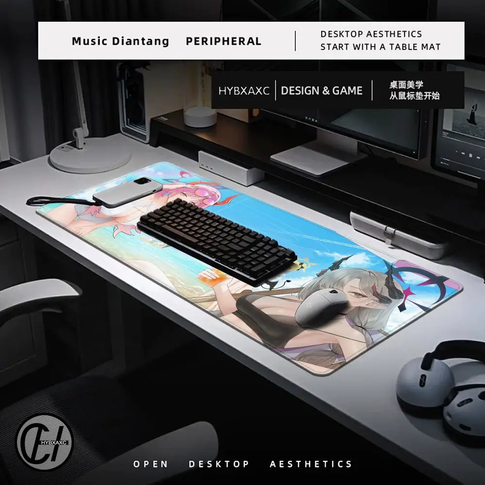 Anime Gir Sexy Rio MousePad HD Printing Blue Archive Gamer Desk Gaming Laptop PC Gamer Accessories Mice Keyboard Cute Kawaii Mat