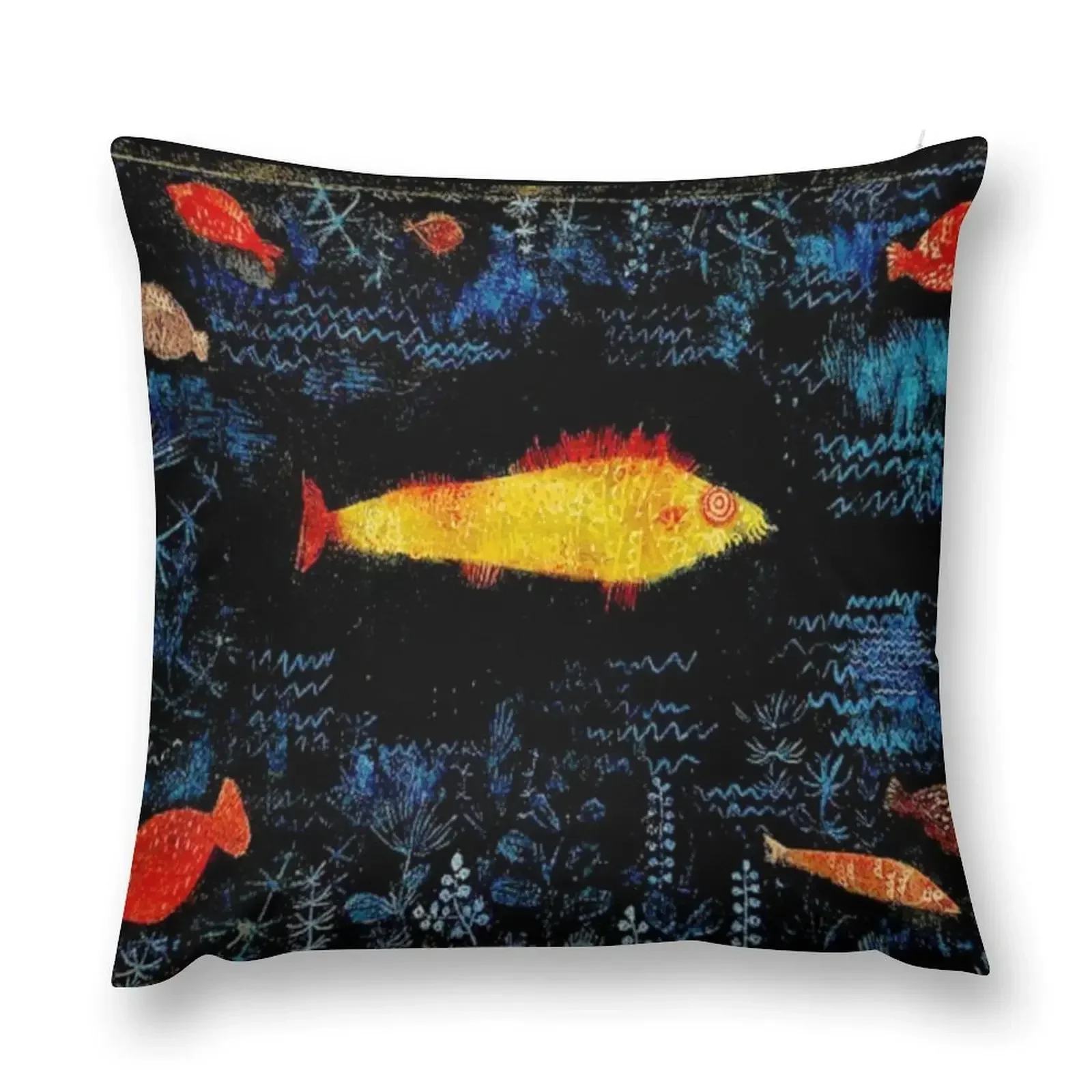 

Paul Klee Der Goldfisch - The Goldfish by Klee Throw Pillow Sofa Cushion Custom Cushion Photo Cushions pillow