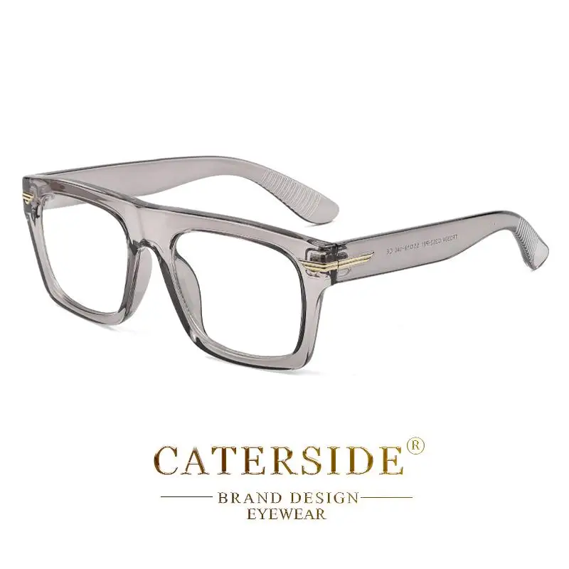 CATERSIDE Männer Anti Blaues Licht Gläser für Platz TR90 Rahmen Ultraleicht Retro Plain Gläser Trendy Myopie Computer Brillen Rahmen – Detail 16