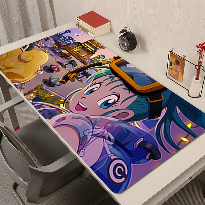 Mouse Pad Anime Rubber Mousepad Office Desk Mat Gaming Mats Dragon Ball Bulma PC Accessories Extended Pad Non-Slip Keyboard Mat