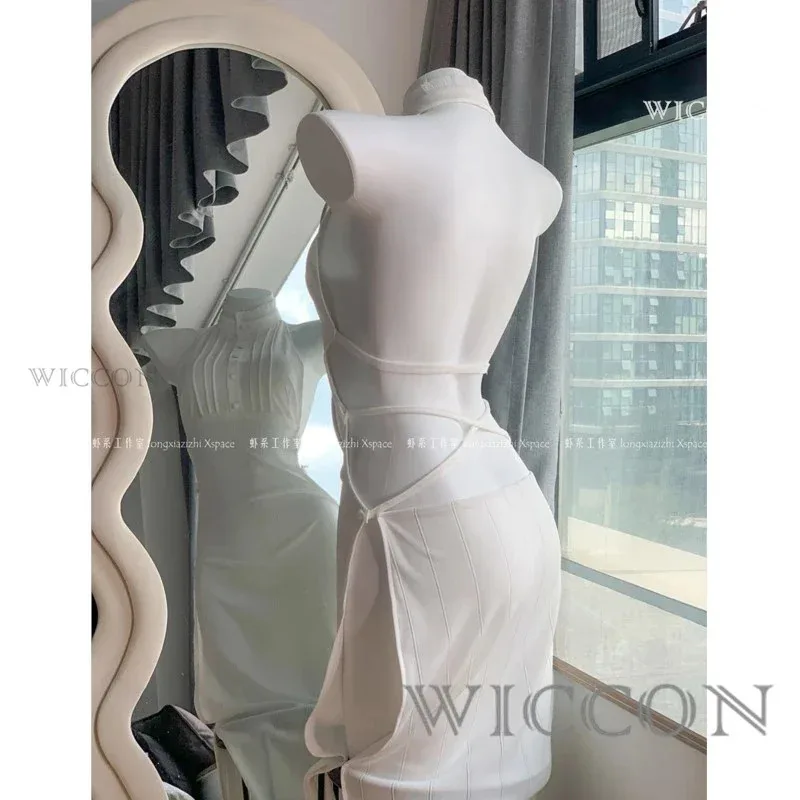 فريرين في الجنازة دوجين السرخس تأثيري ازياء السرخس هالوين ازياء للنساء السرخس مثير الأبيض متماسكة فستان مرن شعر مستعار