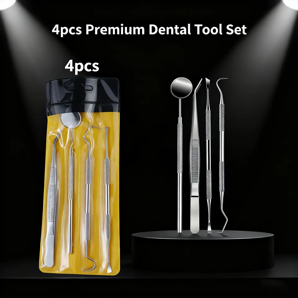 Kit de Herramientas Dentales para Eliminar la Suciedad Dental, Kit Profesional de Limpieza Dental con Tijeras, Hilo Dental y Otros Accesorios para el Cuidado Bucal