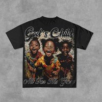 Children Of God Graphic 100% Cotton Short Sleeve T-Shirt Casual and comfortable T-shirt for men and women men clothing