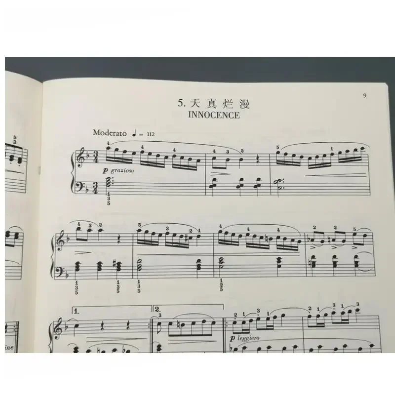 Music Book Burgmuller 25 Piano Advanced Etude Works 100 Scan code per ascoltare audio musica libri di testo