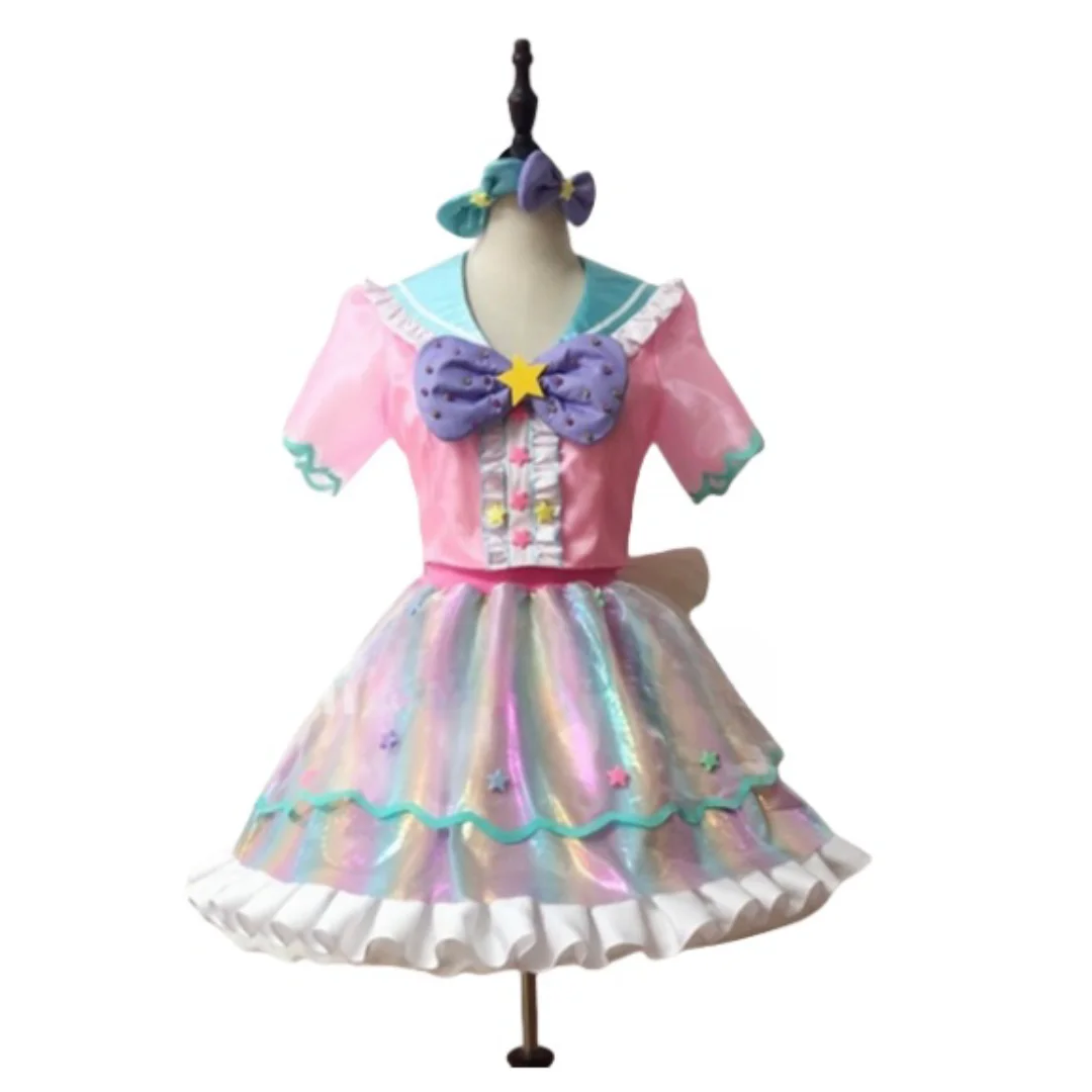 Full set Idol time Pripara yumekawa yui Cospaly costume yumekawa SoLaMi SMILE Cospaly Dress