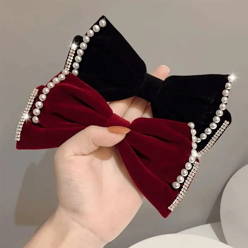 French Black Headpiece Retro Hair Accessory Bow Hair Clip New Spring Hair Clip