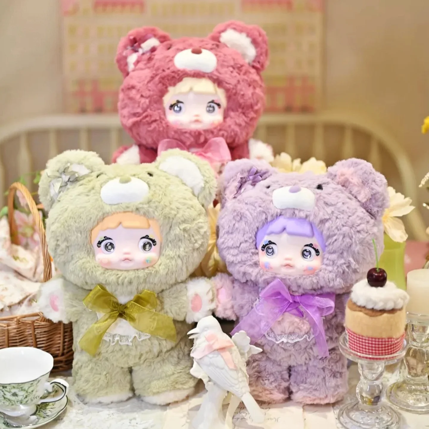 Nommi 400% Goodnight Bear Series Plush Toy Blind Box Home Bedroom Decoration Soft Gift for Birthday Wedding Holiday