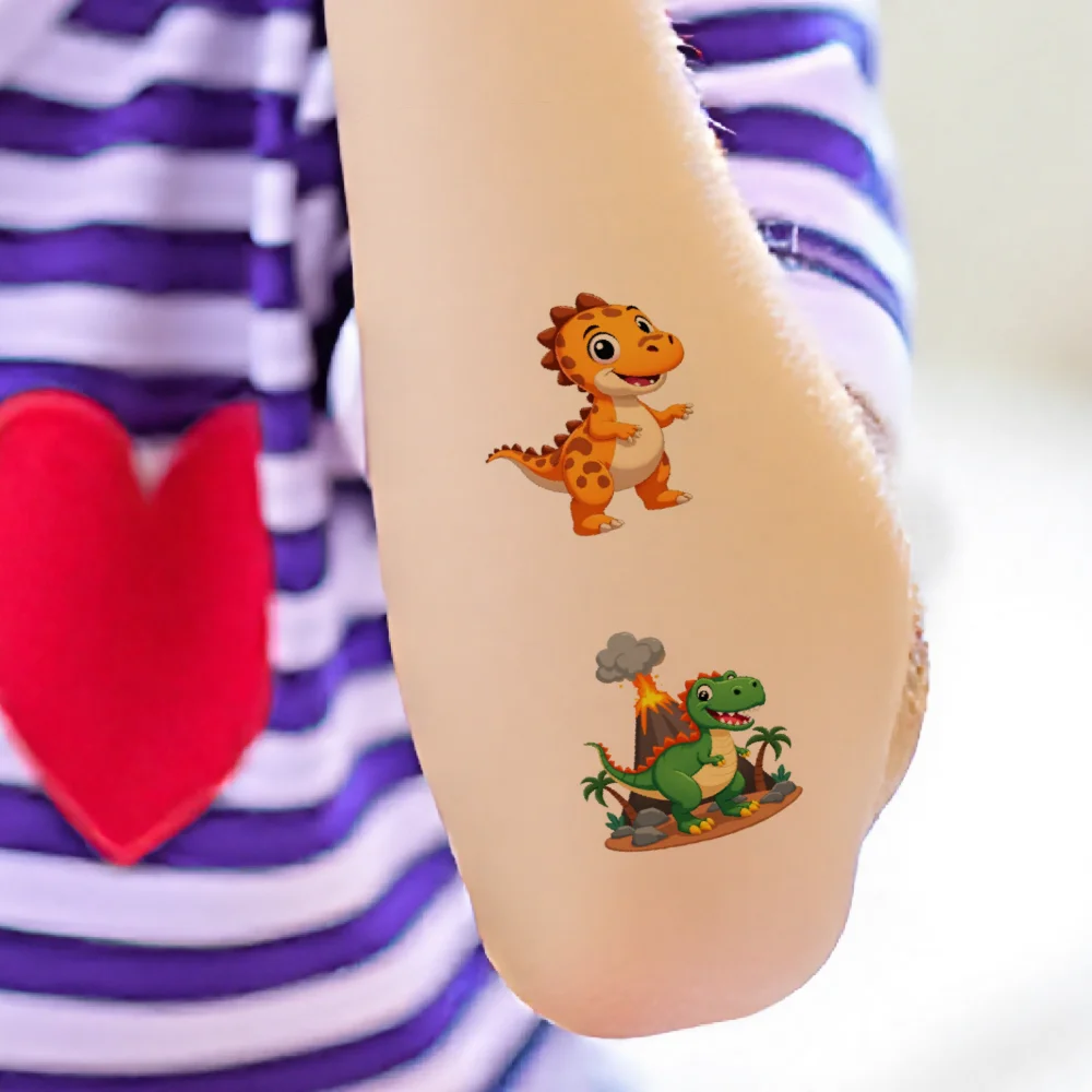 54 قطعة جميع أنواع الديناصورات الكرتونية ملصقات الوشم مقاوم للماء الوشم المؤقت الكرتون بنين بنات درجة الحرارة الوشم ملصق #5