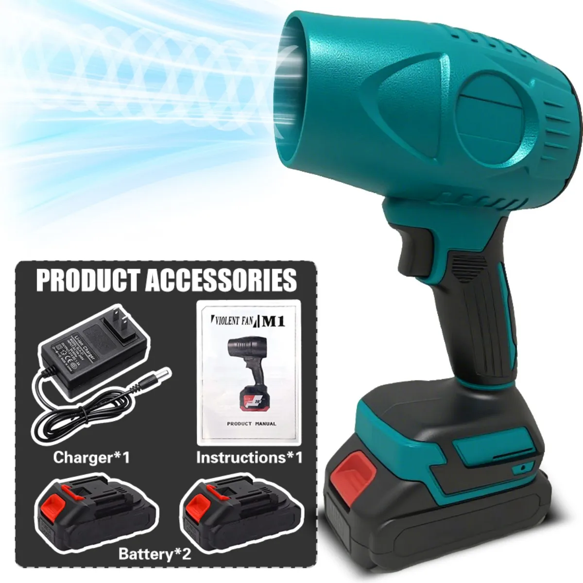 مجفف شعر توربو جيت، منفاخ أوراق شجر لاسلكي كهربائي Rpm، مجفف شعر نفاث 21 فولت، منفاخ هواء عالي الضغط، منفاخ سيارة محمول باليد