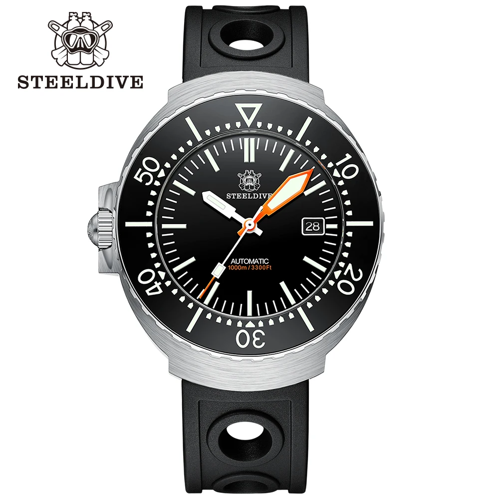 Steeldive SD1980 Horloge uit één stuk 45MM Heren duikhorloge Automatisch mechanisch BGW9 Lichtgevend 1000M waterbestendig saffierhorloge