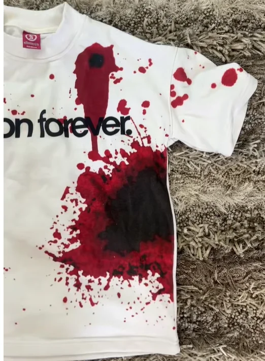 

Ретро футболка с графическим принтом, окрашенная в крови, y2k, мужская футболка большого размера с абстрактными буквами, хлопковый топ с короткими рукавами, уличная одежда