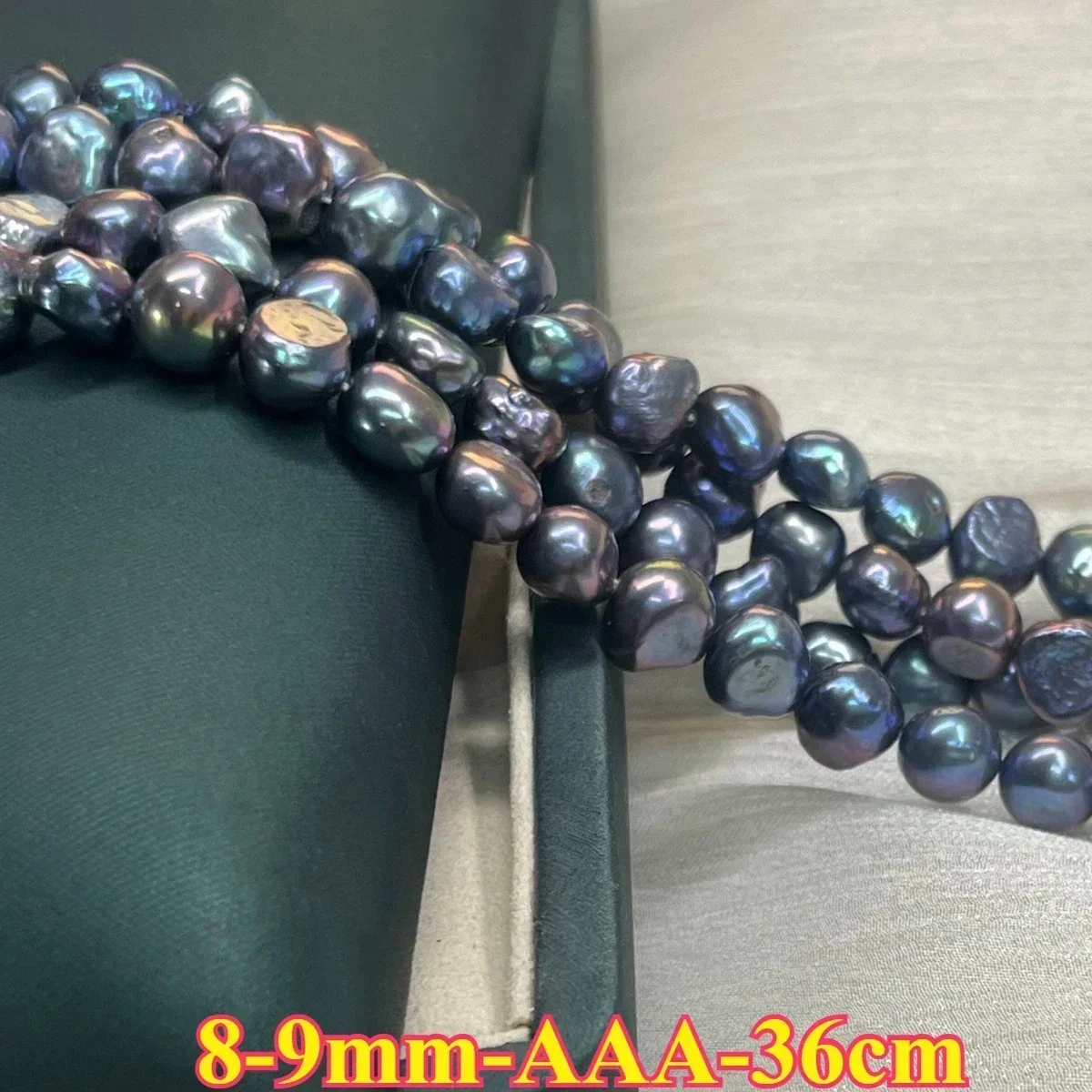 

8-9mm AAA Dazzling Black Natural Freshwater Pearl Irregular Spacer Bead Jewelry Make DIY Necklace Bracelet Women Gift Wedding
