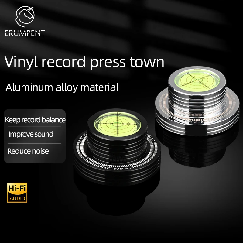 ERUMPENT Hi-end Vinyl Turntables Metal Disc Stabilizer Record Player 50Hz Aluminum Alloy  Weight Clamp for Record Disc Player