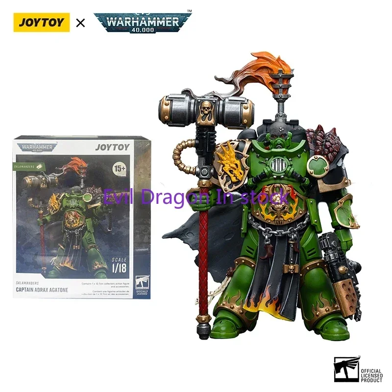 JOYTOY 1/18 Actionfigur 40K Salamanders Captain Adrax Agatone Anime Modell Spielzeug