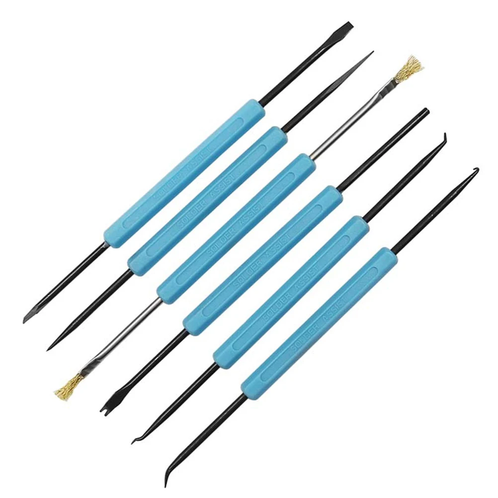 

6 Pcs Soldering Aid Tools Circuit Board Desoldering Welding Auxiliary Precision PCB Cleaning Kit Rework Tool Set
