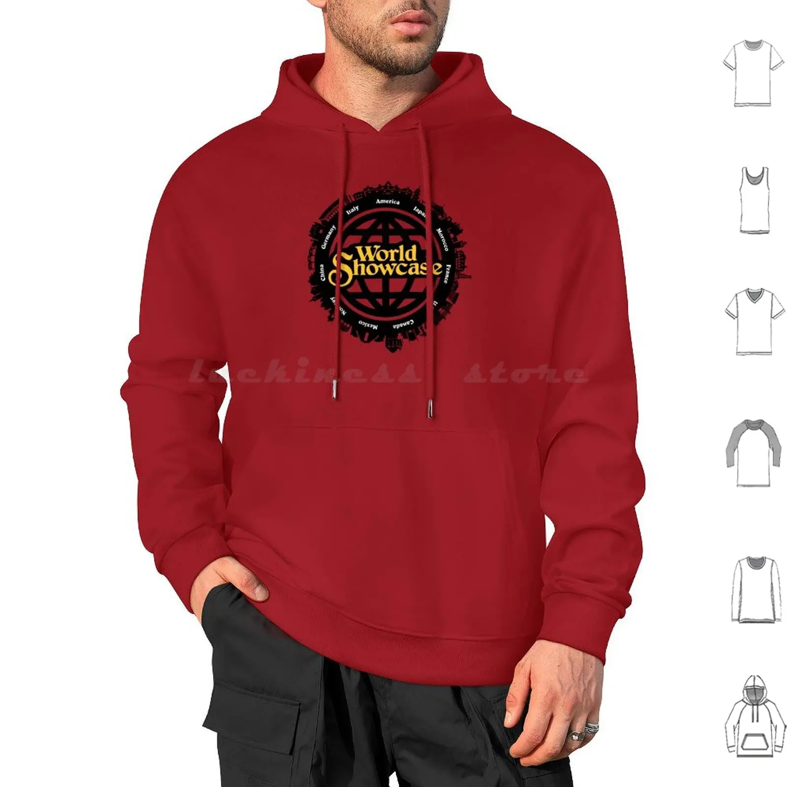 World Showcase Lagoon Tour Hoodies Long Sleeve World Showcase Drink Around Germany Italy America Japan Morocco France Uk