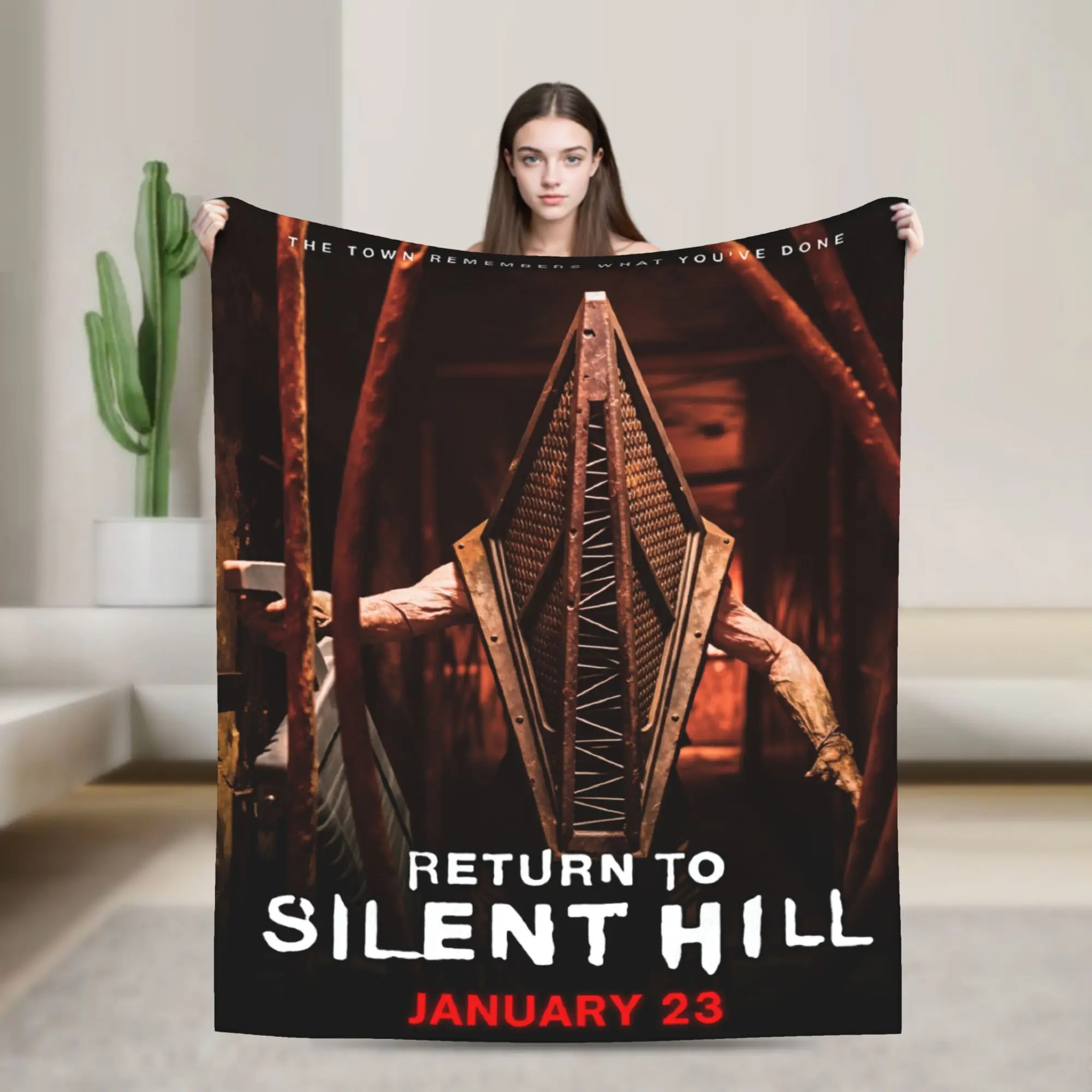 Return to Silent Hill Movie 2026 Blanket  Soft Novelty Plush Bedding Throws For Couch Bed Camping Flannel Bedspread Bed Cover