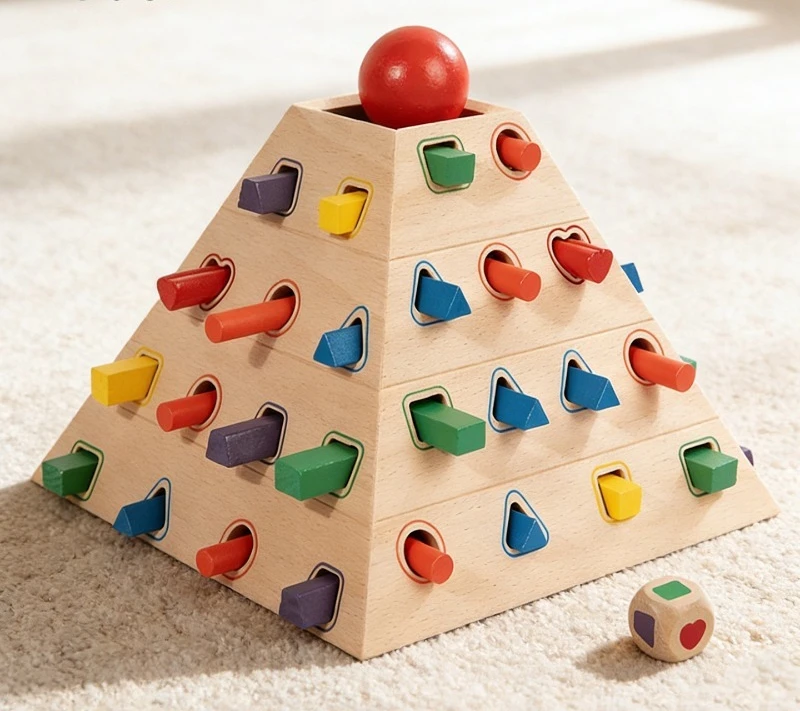 Montessori teaching aids, Montessori early education educational toys, kindergarten babies recognize colors and shapes, and matc