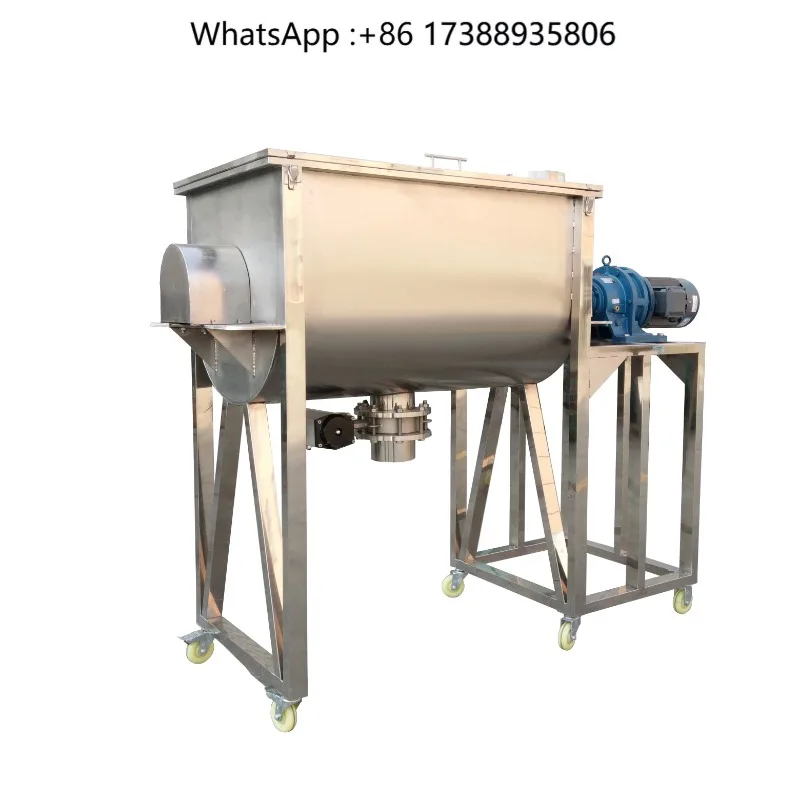 Mezcladora Horizontal de Acero Inoxidable de 1500l, Mezcladora de Cinta, Mezcladora de Polvo Húmedo y Seco, Mezcladoras de Cinta para Granola