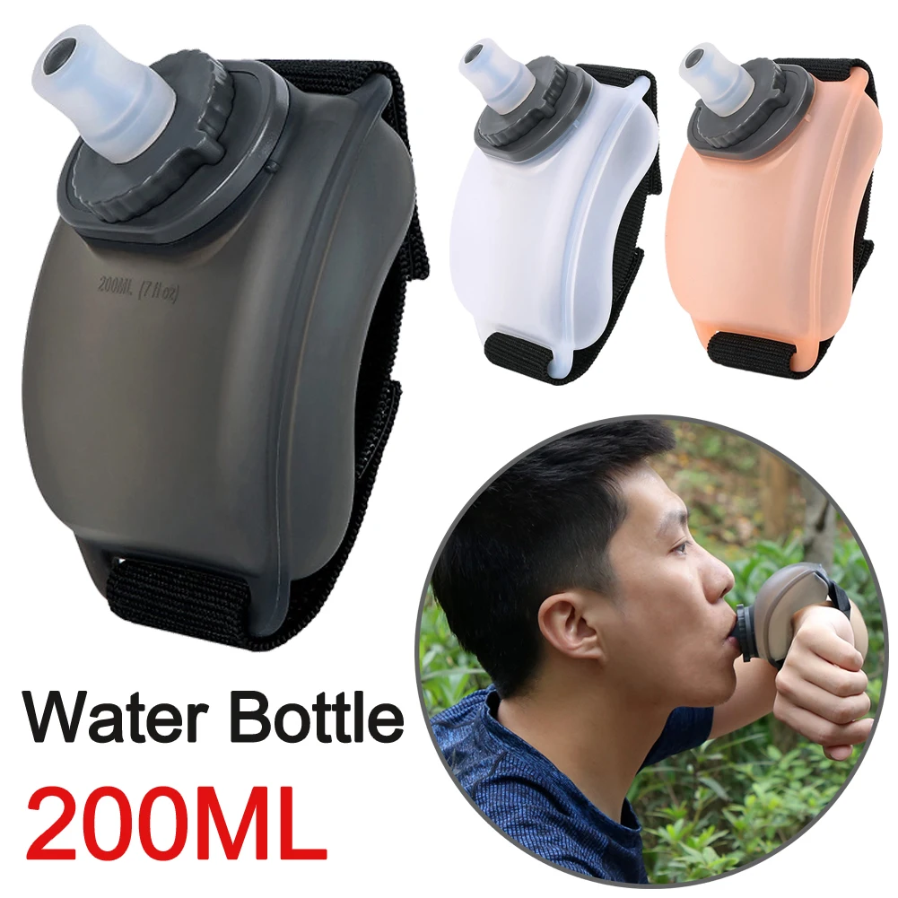 200ML Sports Water Bottle Mini Outdoor Running Water Bottle Fitness Eco-Friendly Portable Travel Wrist Water Bottle for Riding