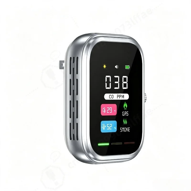 6‑in‑1 Carbon Monoxide Gas Detector, Portable Air Quality Monitor, Multifunctional Gas Alarm Tester for Home & Industrial Safety