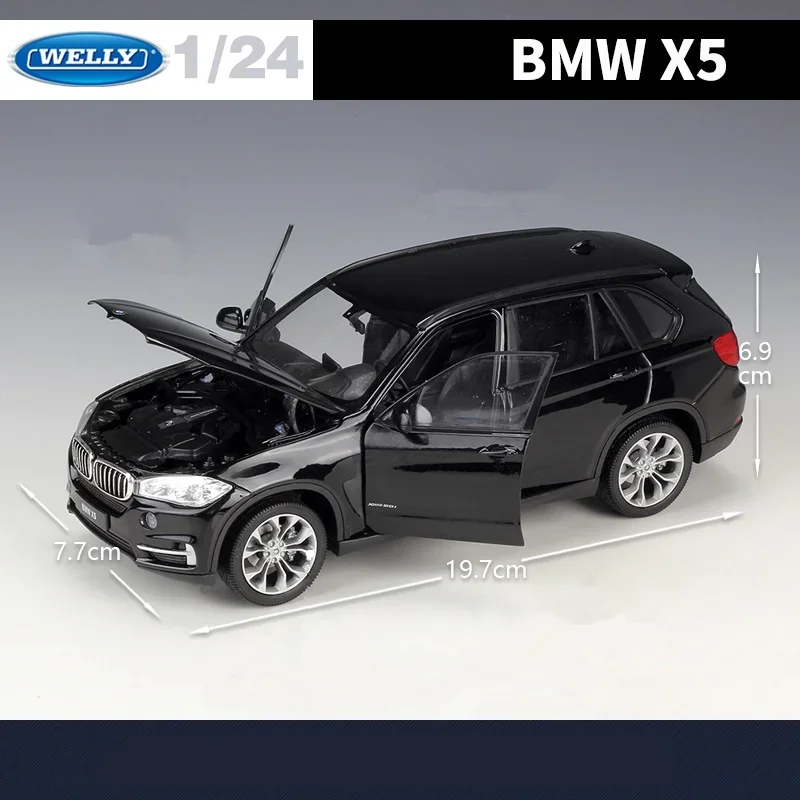 WELLY 1:24 BMW X5 SUV 합금 자동차 모델 다이캐스트 금속 장난감 오프로드 차량 자동차 모델 높은 시뮬레이션 컬렉션 장난감 선물