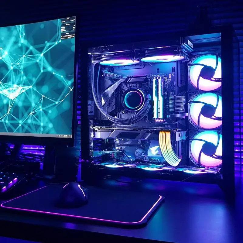 Cabo de Extensão, PSU ARGB, RGB Flow, ATX, 24Pin, GPU PCIe, Duplo Triplo, 8-Pin, 3x3 Pin Cord, Motherboard