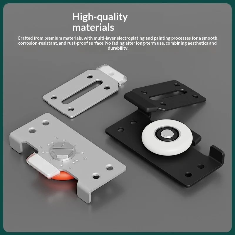 1PCS Wardrobe Sliding Door Silent Directional Sliding Door Wheel Flat Bottom Movable Pulley Up And Down Guide Rail Caster