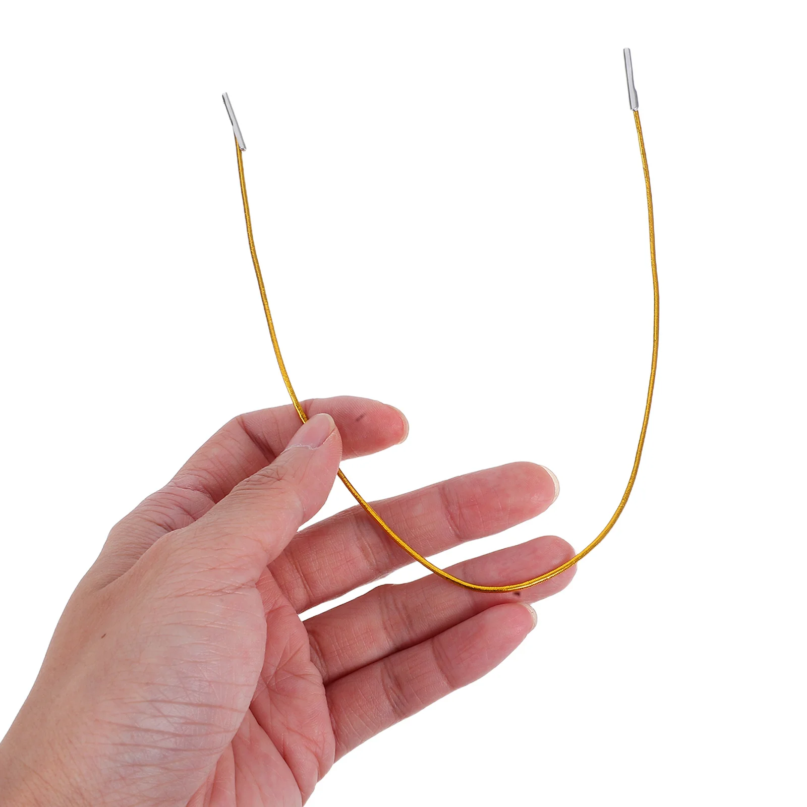 

100pcs Elastic Mask Straps 30Mm Gold Stretch Cord Metal Ends For Mask Making Diy Crafts Barbed Fasteners Smooth Durable