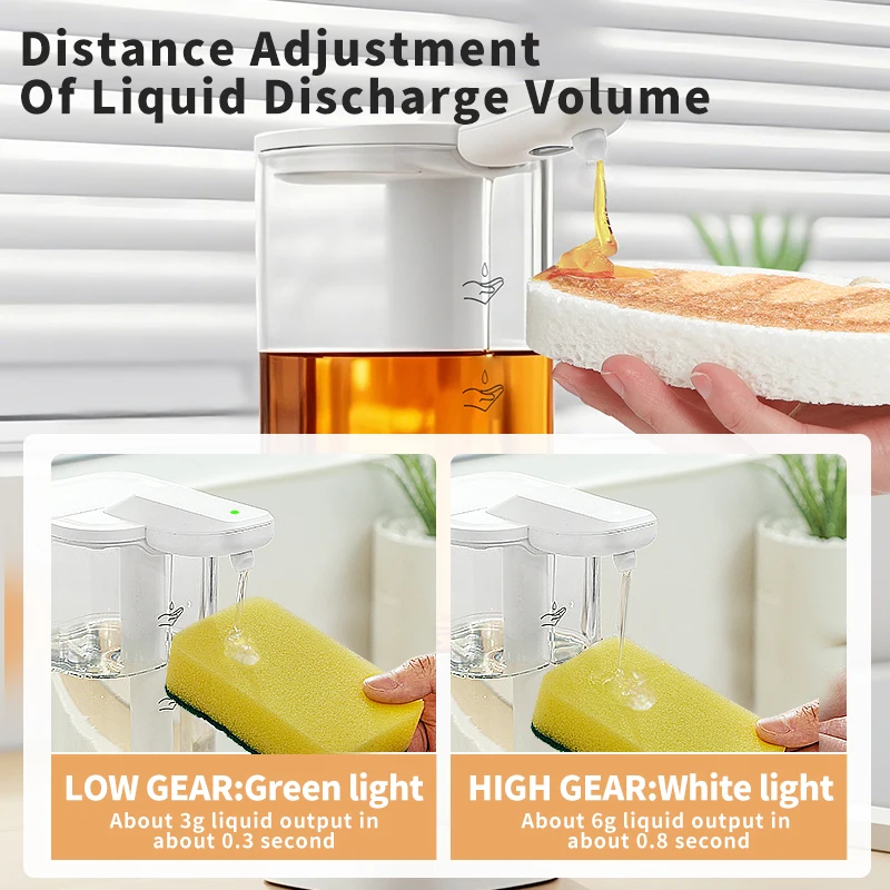 550 مللي موزع الصابون السائل الأوتوماتيكي إعادة شحن الاستشعار آلة المطهر اليد للمطبخ الحمام شامبو استحمام جل المنظفات