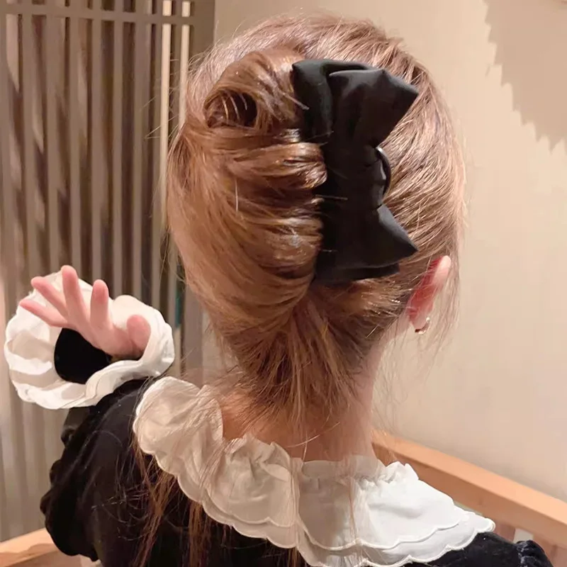 Eleganckie koreańskie kokardki w kształcie litery U zestaw spinek do włosów eleganckie Updo Barrettes dla kobiet ślubne codziennego użytku akcesoria do włosów ozdoby