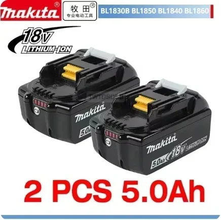 Makita-Batterie pour outils Makita et perceuse, 18V, BL1850b, BL1850, bl1860, bl1830, bl1815, bl1840, LXT400, 6,0 Ah,  d\'origine