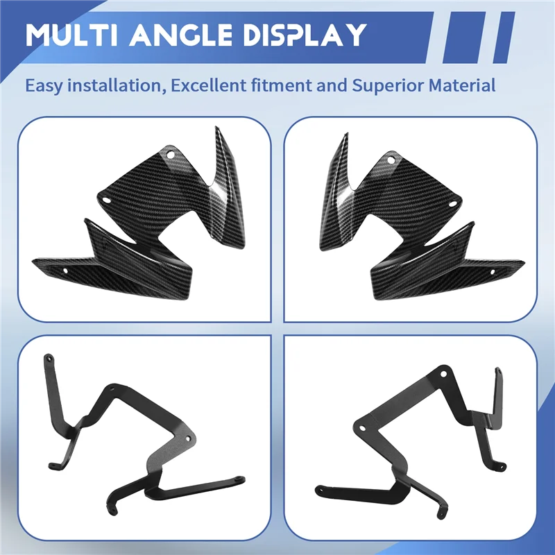 

Motorcycle Front Wing Spoiler Downforce Naked Aerodynamic Fairing Winglets For Honda CB500 Hornet CB 500 2024 2025