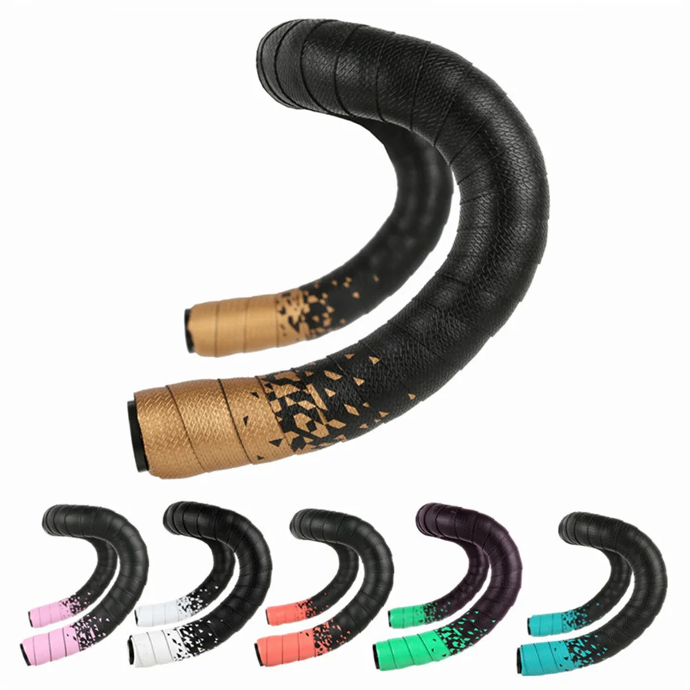 1Pair Cycling Handlebar Tape High Wear Resistant PU Eva Bike Handle Strap Lightweight Non Slip Breathable Road Handle Tape Wrap