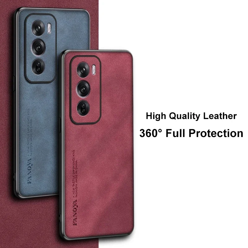 Luxury Leather Texture Silicone Case for OPPO Reno 12 11 10 9 Pro Plus F A60 A79 A98 A58 A78 A96 A76 A17 A16 A38 A55 4G 5G Case