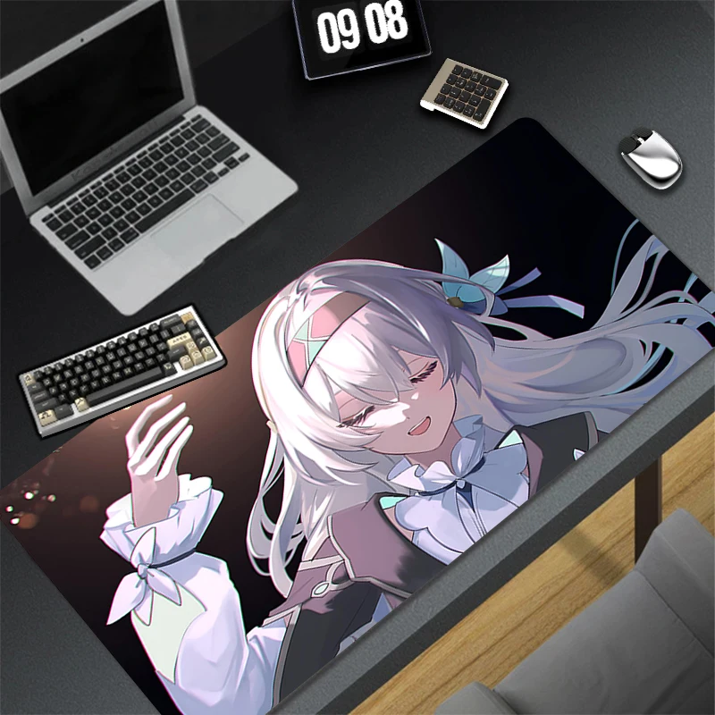 Firefly Honkai Star Rail Mouse Pad Large Anime Gaming Mousepad Laptop Cute Girl Gamer Keyboard Rug Computer Cabinet Desk Mat XXL