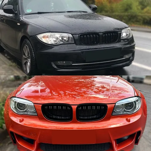 Imagen 2 del producto Rejilla de radiador delantera, accesorios de sintonización para BMW Serie 1 E81 E87 E82 E88 2007-2011 como 120i 120d 130i 135i Coupe