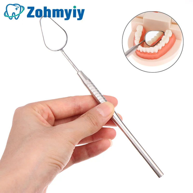 Dental Mouth Mirror Odontoscope Oral Care Teeth Clean Examination Hygiene Glass Mirror Front Surface Mirror Handle