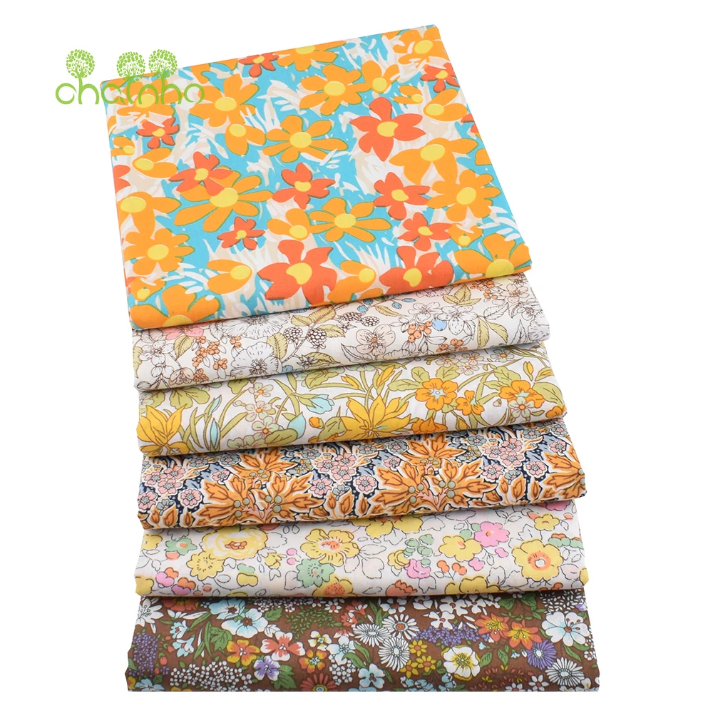 

Chainho,Printed Plain Weave Poplin Cotton Fabric,DIY Sewing Quilting Material,Floral Patchwork Cloth,3 Specification,PCC109