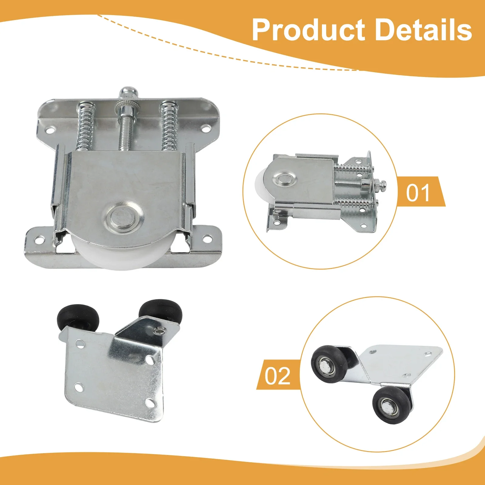 Cold Rolled Steel Sliding Door Pulley with Anti Derailment Design for Effortless Movement in Storage Solutions