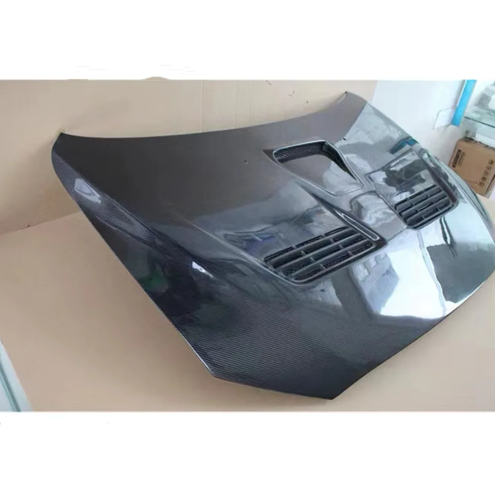 Kap Mesin Serat Karbon Asli untuk Lancer 2009-2015 hingga EVO 10 Penutup Kap Depan Mobil Suku Cadang Bodi