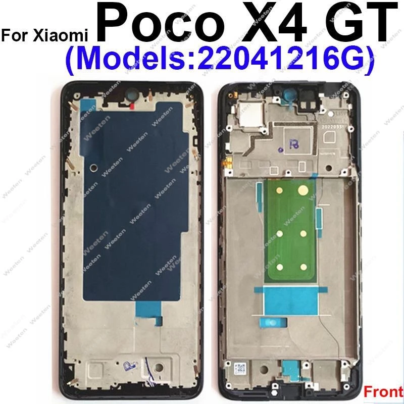 LCD Front Frame Housing For Xiaomi POCO X4 X5 M2 M3 M4 M5 M5s Pro X3GT X4GT 5G Front Bezel Plate Replacement Repair Parts