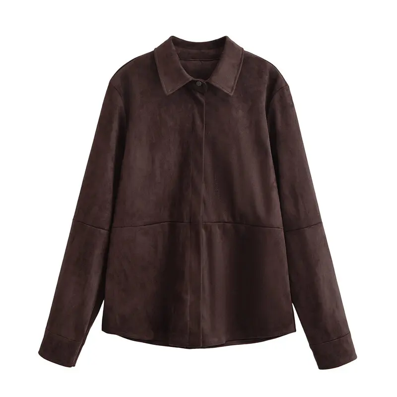 การออกแบบที่เรียบง่ายของผู้หญิง Faion ชุดฤดูใบไม้ร่วงมาใหม่หนังแพะยาว Sve Jaet และกางเกงขายาว 2025 คอลเลกชันฤดูร้อน