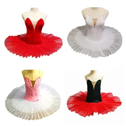 Ballet Skirt Tutu Velvet Tops For Children Adult Dance Performance Costumes Female Disc Gauze Swan Lake Dress