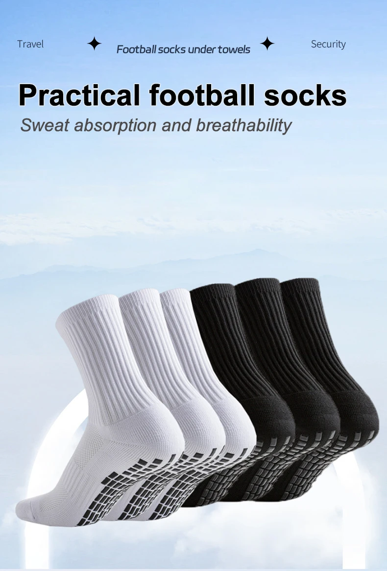 1/4/10 Paar neutrale, rutschfeste Fußballsocken für Frühling und Sommer, absorbieren Schweiß, atmungsaktiv, für Basketball, Laufen, Freizeit, Sport – Detail 2