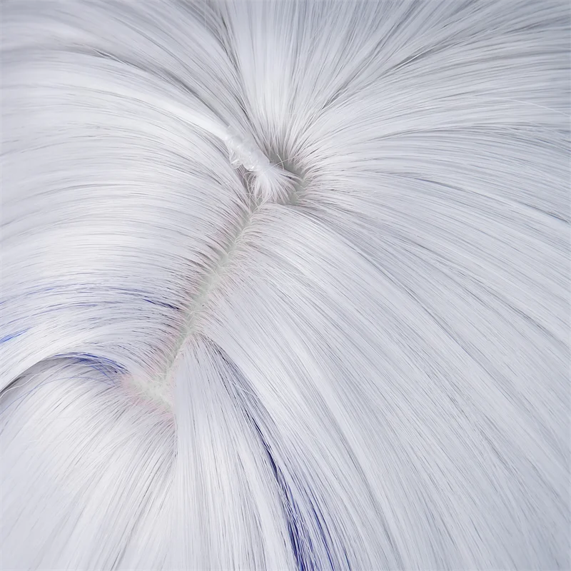 Spiel Wuthering Waves GALBRENR Erwachsene Cosplay Perücke Lange Silbrig Blau Haar Halloween Frauen Männer Hohe Hitzebeständige Perücken Weihnachten Prop