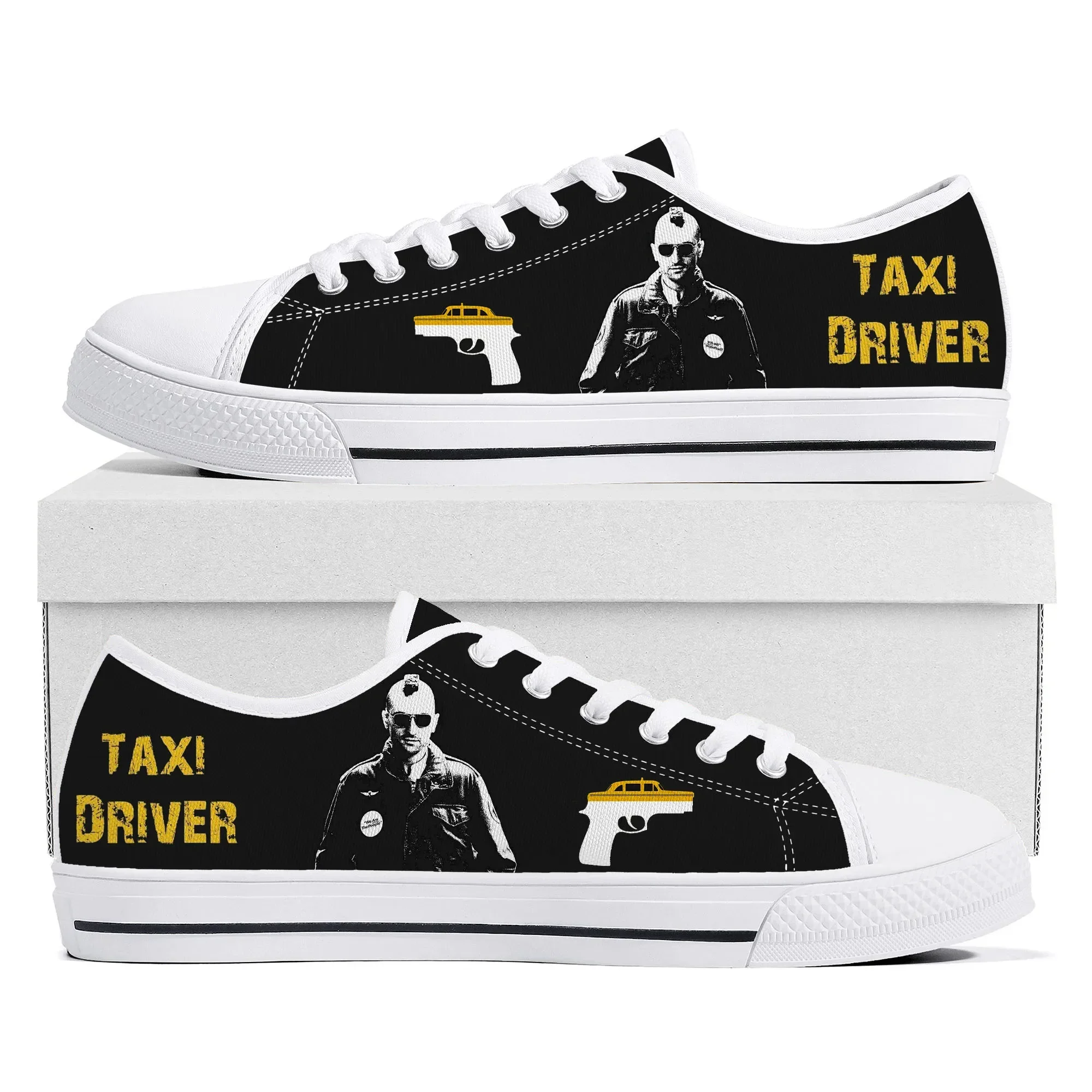 Taxi Driver Movie Low Top Sneakers Mens Womens Teenager High Quality Canvas Sneaker couple Casual Shoes Custom Made DIY Shoe