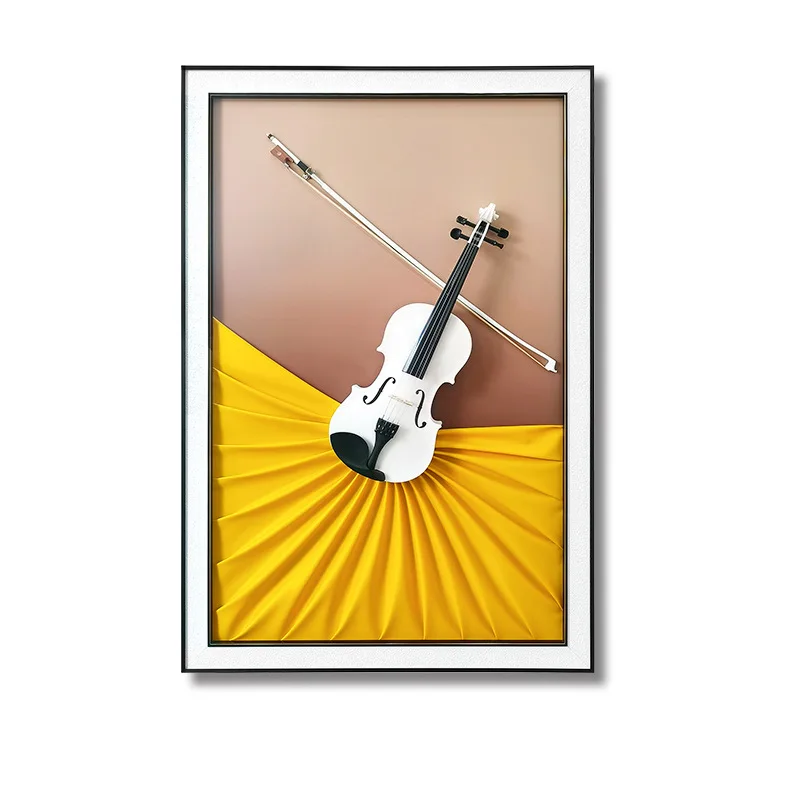 Violin Decorative Painting Leather Object Sofa Background Wall Painting Three-dimensional Three-dimensional Pendant Hanging Pain