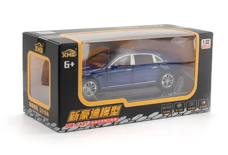 1:32 mercedes-benz E300L Diecast Model mobil, mainan mobil simulasi tinggi suara tarik mundur koleksi hadiah anak-anak